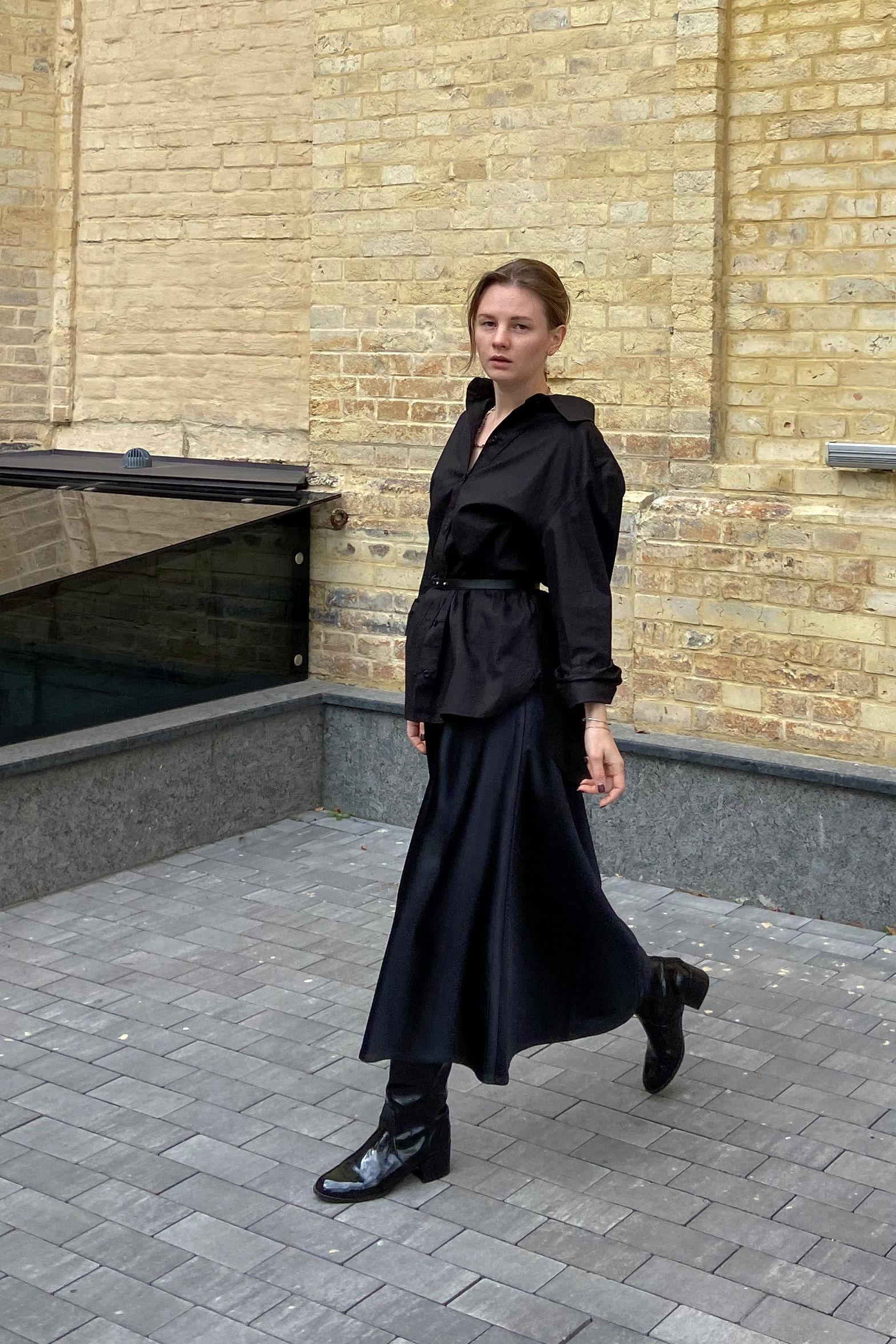 Спідниця сатинова чорна